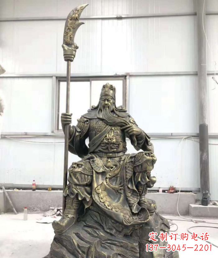云南关公人物铜雕 (3)