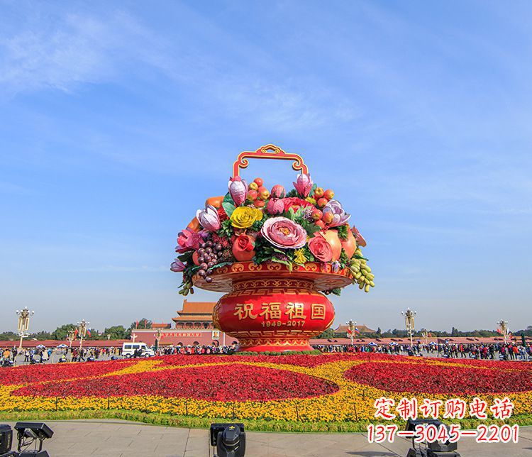 云南大型不锈钢花篮雕塑，艺术缔造美好景观