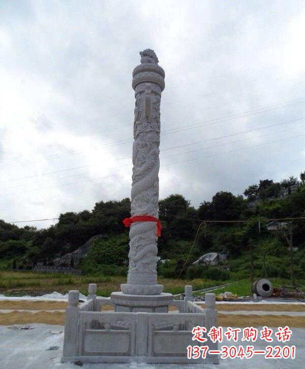云南广场汉白玉华表雕塑