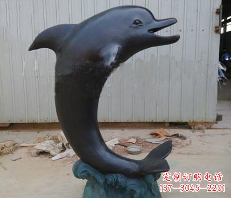云南一群海豚成就美丽的海洋动物喷泉铜雕塑