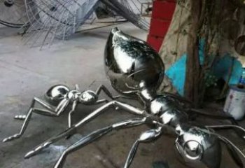 云南中领雕塑|不锈钢蚂蚁雕塑