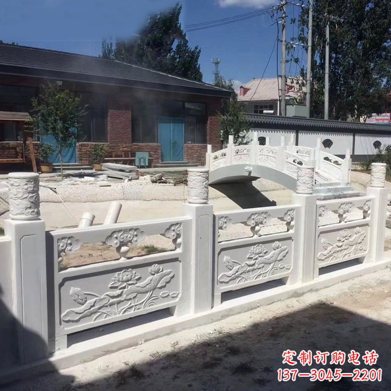 云南汉白玉精美手工栏板雕塑