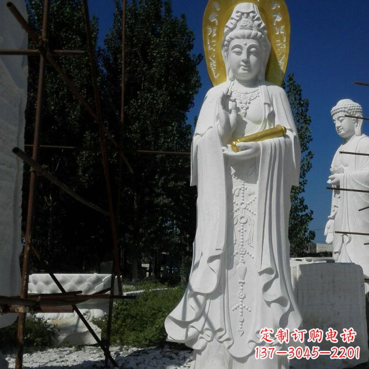 云南汉白玉石雕佛像石头观音