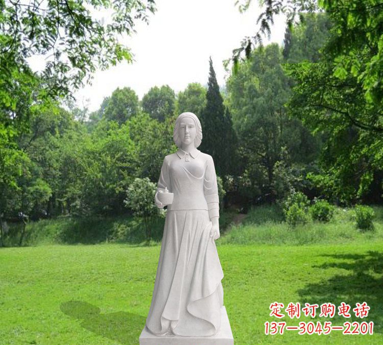 云南纪念南丁格尔的经典白玉雕塑