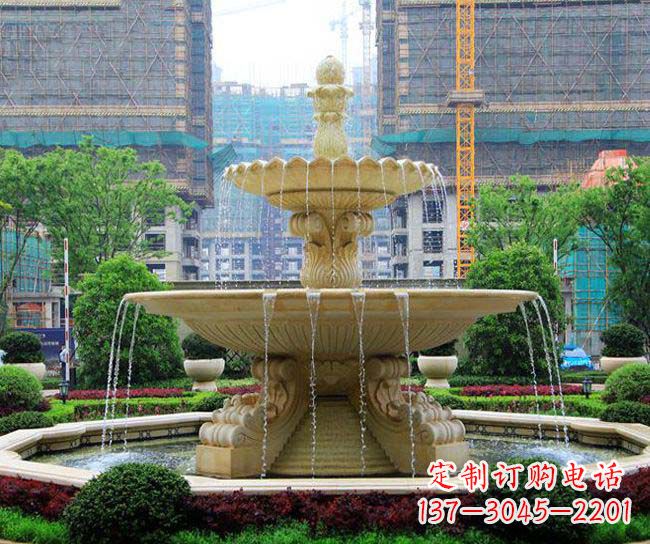云南多层次喷泉雕塑,为您带来清凉夏日