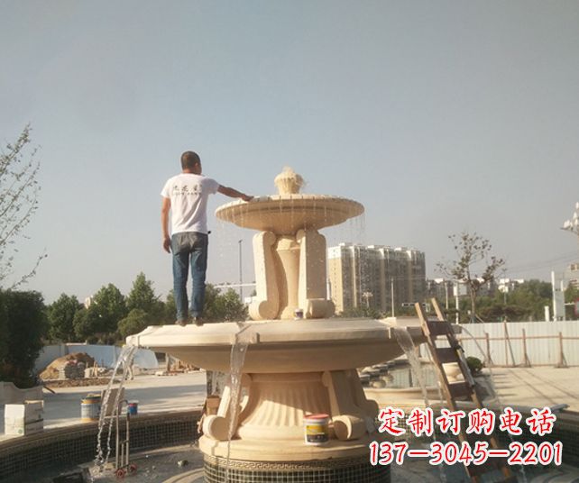 云南艺术喷泉石雕,实现室外屋顶空间美化