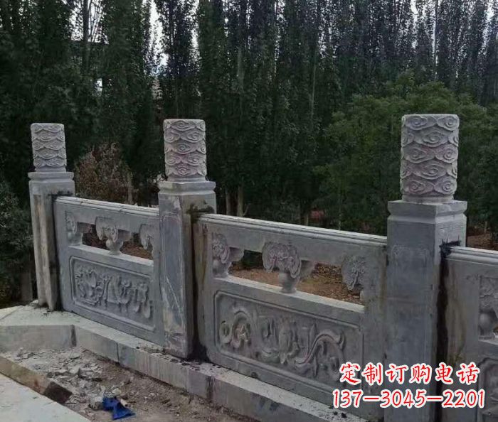 云南定制石质护城河栏板雕塑