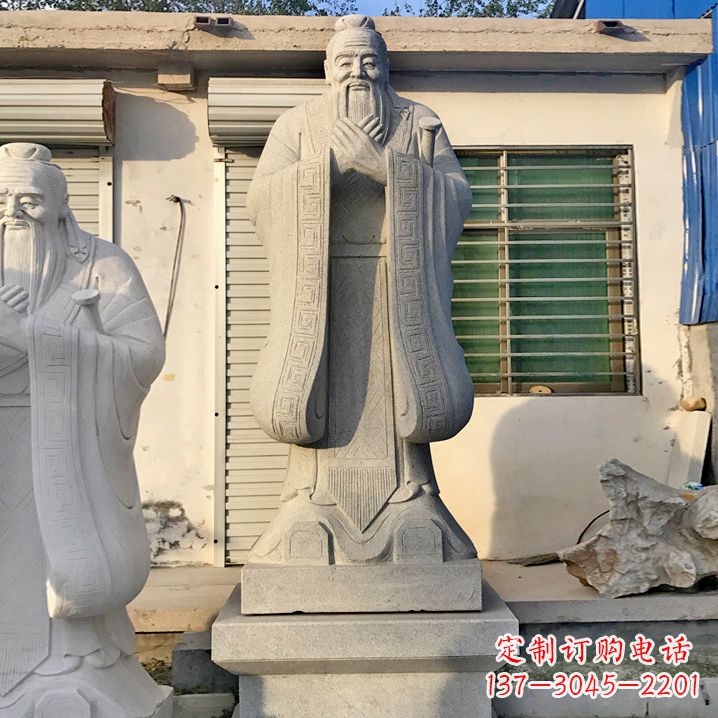 云南用砂岩浮雕铸造大师级精美孔子雕塑