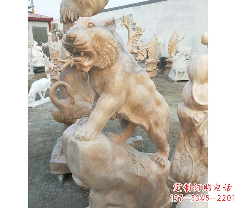 云南老虎石雕公园十二生肖动物