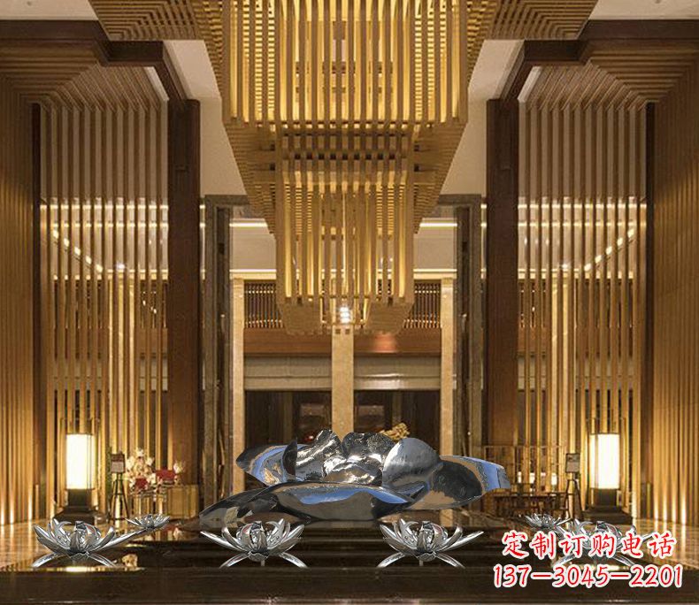 云南莲花不锈钢雕塑
