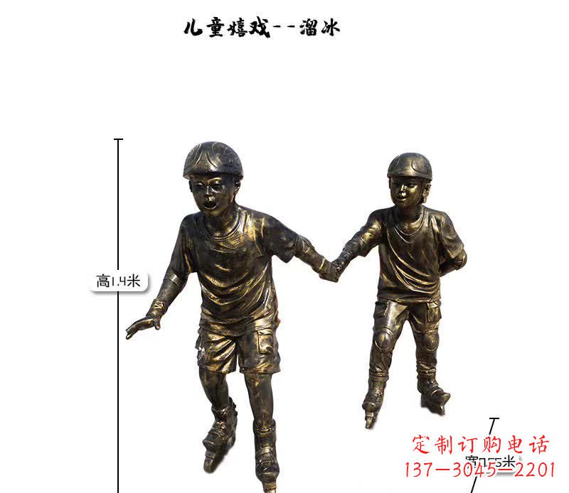 云南中领雕塑推出的趣味滑冰儿童雕塑一直是客户…