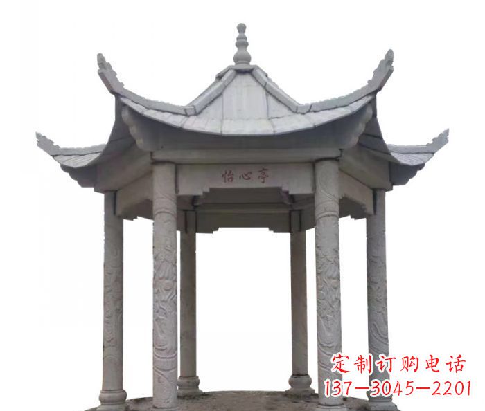 云南精美凉亭石雕–精细雕刻制作精致的艺术品