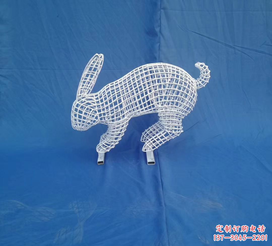 云南镂空兔子公园动物雕塑