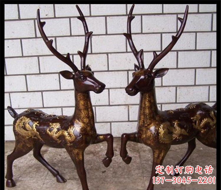 云南中领雕塑梅花鹿玻璃钢动物雕塑是一款造型精…