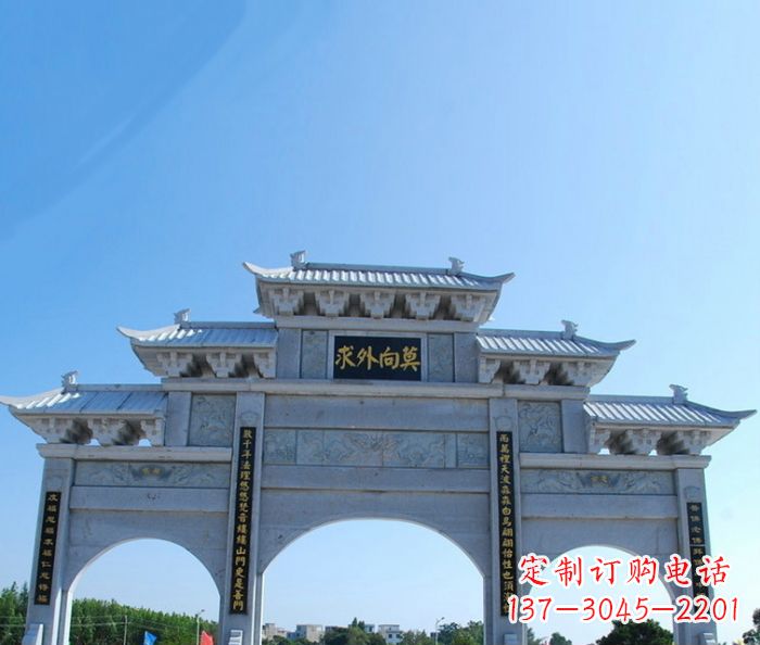 云南手工精美石牌坊雕塑,让您的空间更加美观!