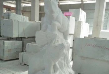 云南瑞颜祥彩汉白玉生肖猪雕塑