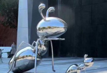 云南不锈钢蚂蚁雕塑，抛光镜面，精致精美