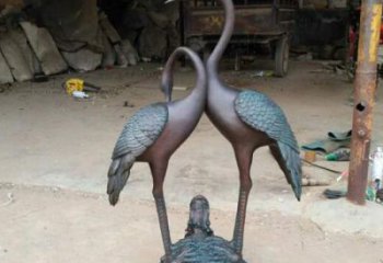 云南龙龟仙鹤铜雕——传承传统，增添福气