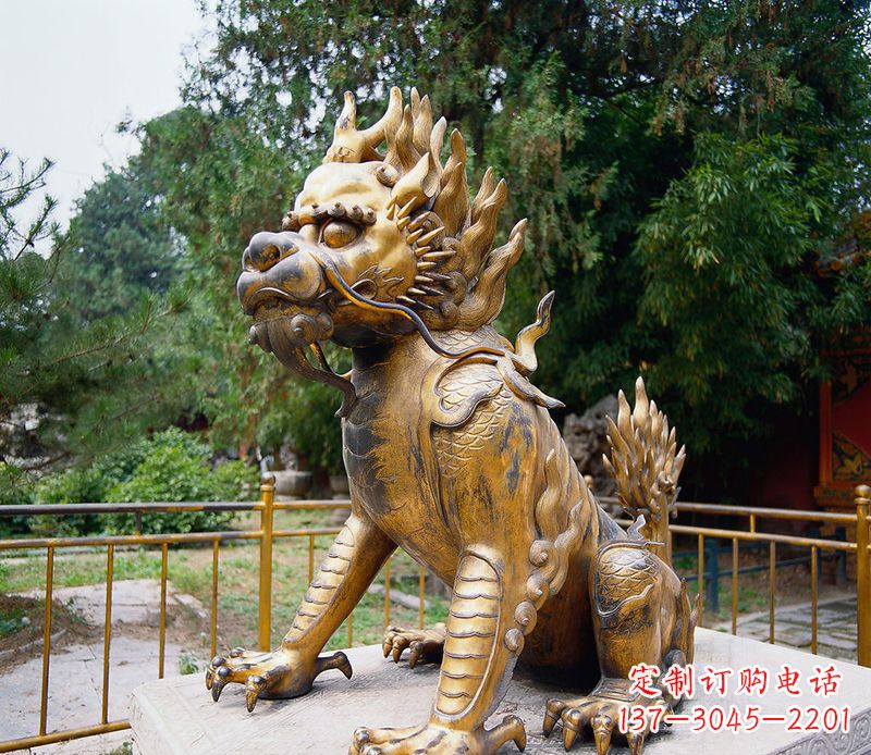 云南麒麟铸铜雕塑