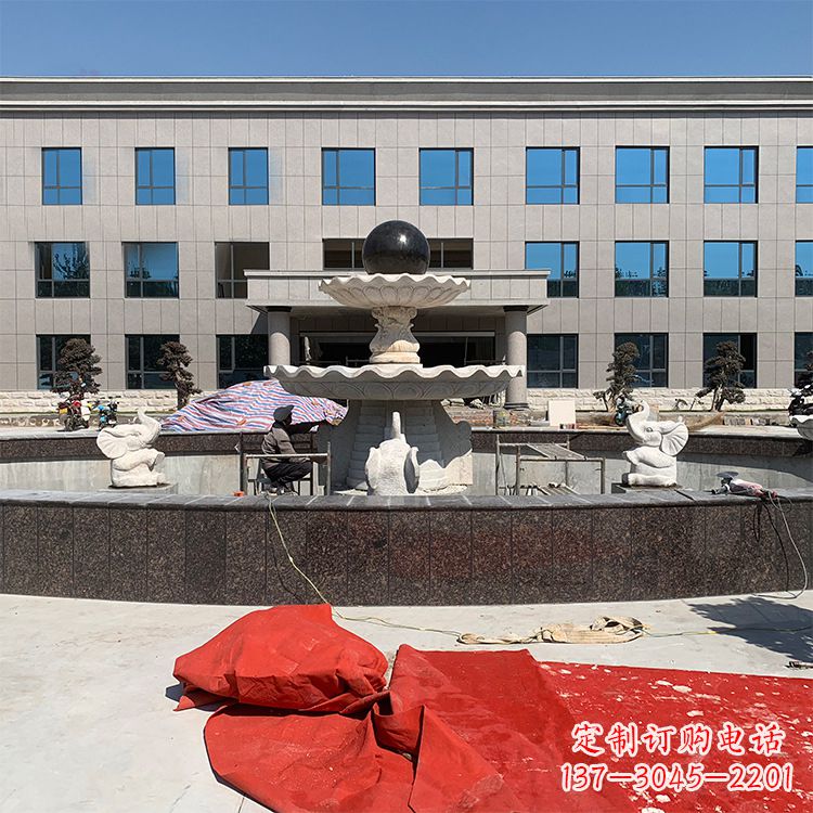 云南中领雕塑:招财石雕喷泉雕塑