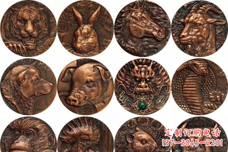 云南品质卓越的生肖铜浮雕