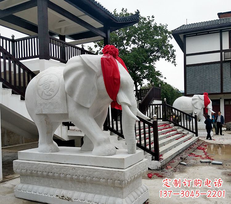 云南迎接观音祝福的精美大象观音栏杆