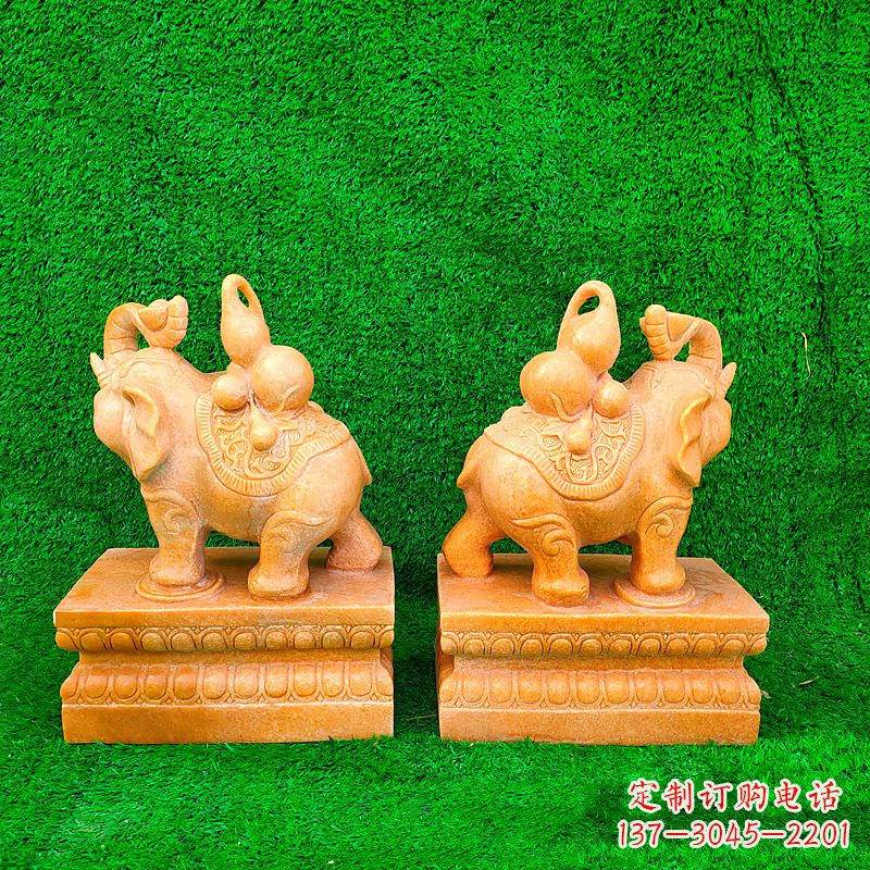 云南精美大象雕塑，点缀美好家园