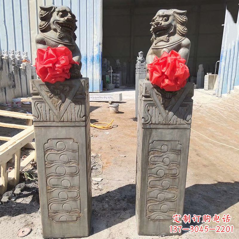 云南石狮子栓马桩