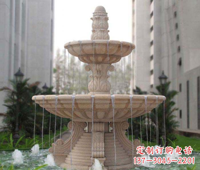 云南双层喷泉小区石雕