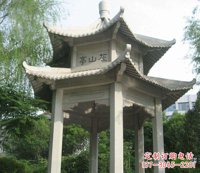 云南双层石凉亭石雕