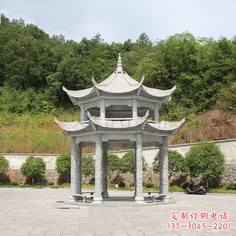 云南双层庭院石凉亭