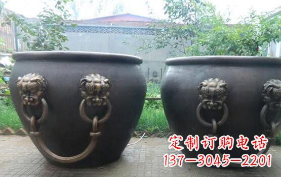云南水缸寺庙景观铜雕