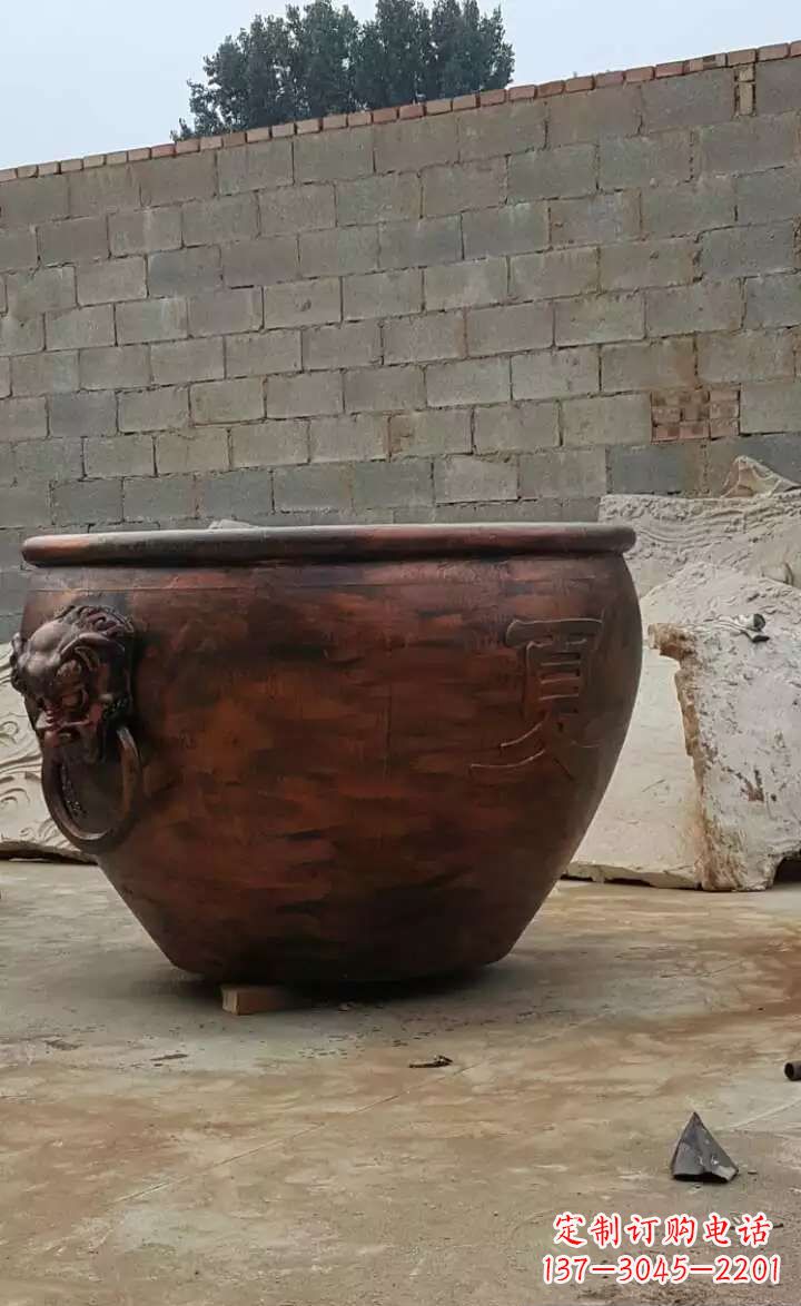 云南水缸铜雕