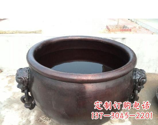 云南水缸寺庙铜雕