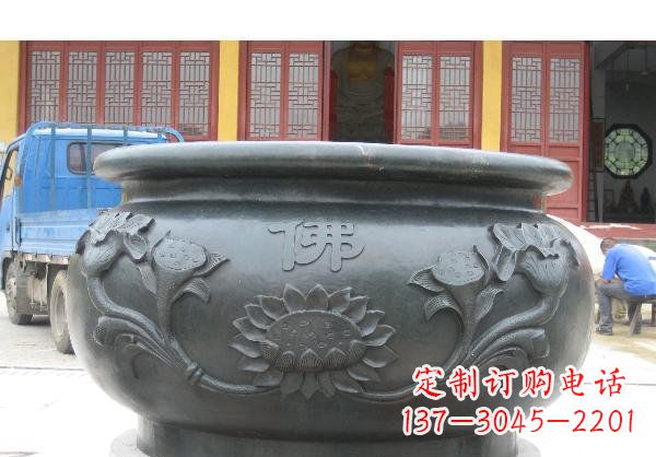 云南水缸寺庙铜雕 (2)