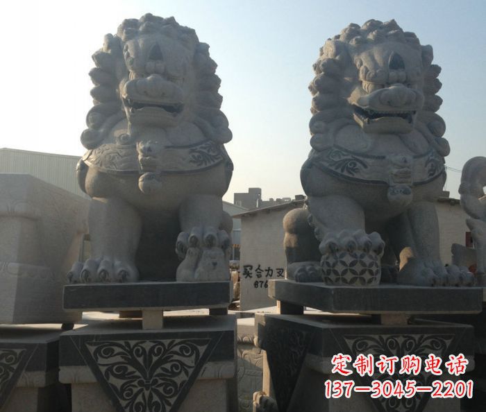 云南寺庙景观仿古石狮子 (2)
