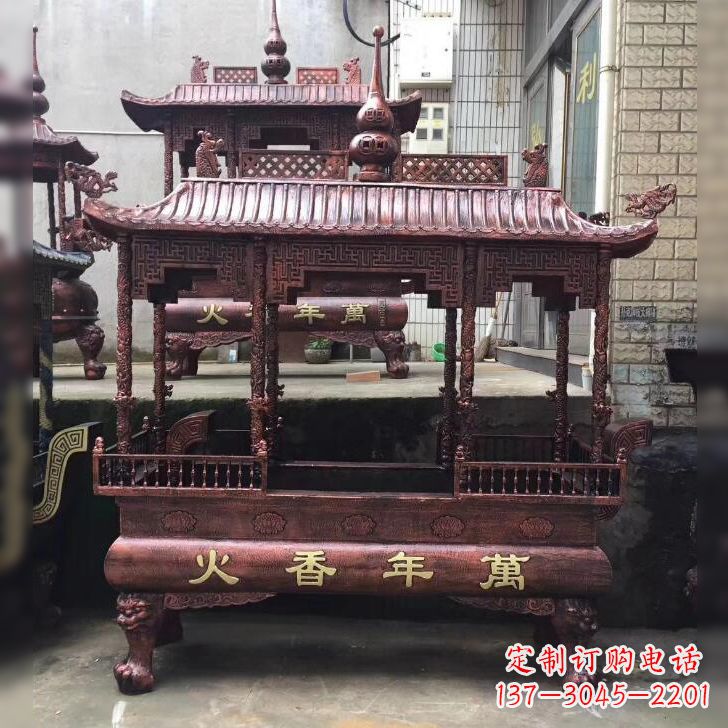 云南寺庙香火香炉雕塑