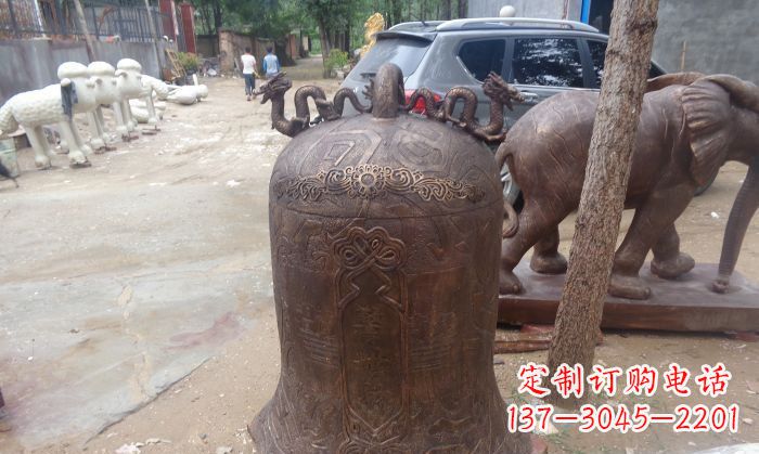 云南寺庙铸铜钟铜雕 (3)