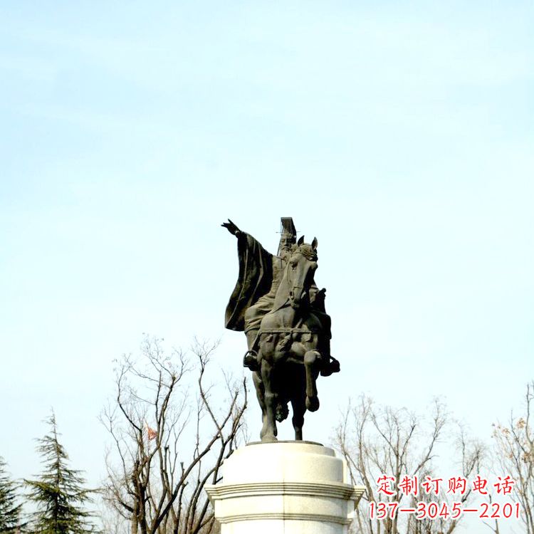 云南隋文帝杨坚铜雕塑像