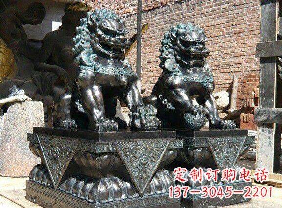 云南天安门狮子铜雕塑