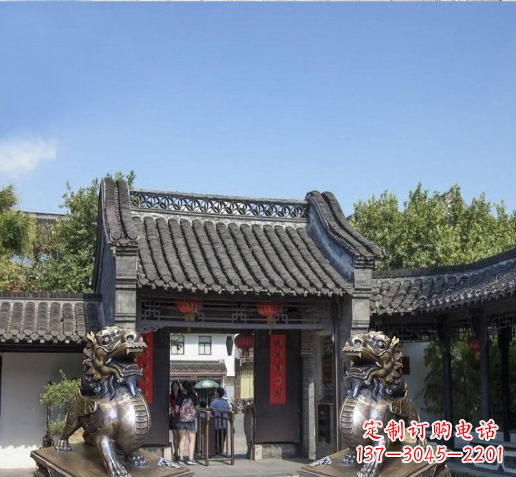 云南铜雕北京狮子庭院动物雕塑