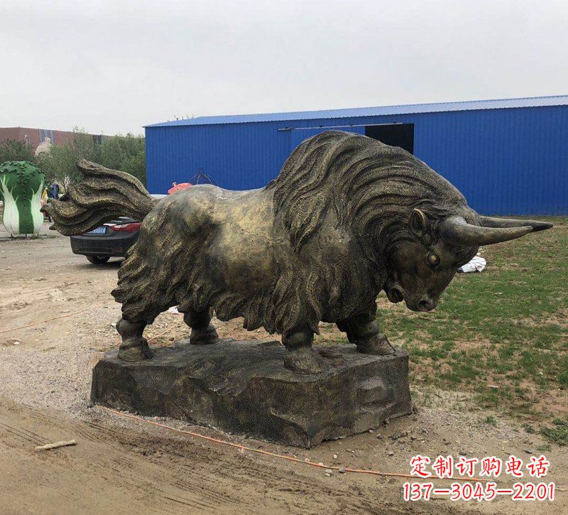 云南铜雕奔牛雕塑
