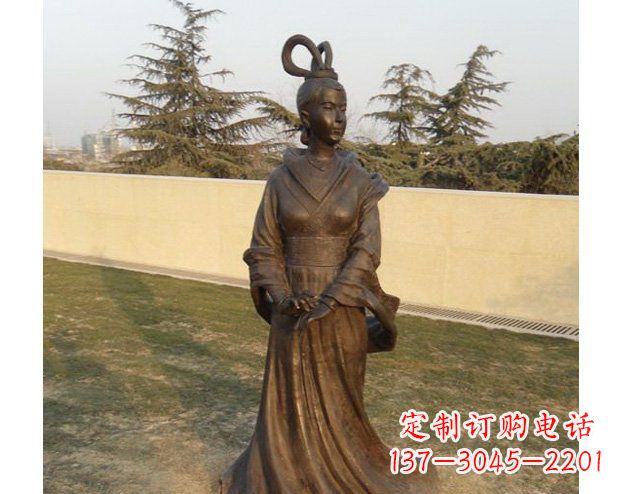 云南铜雕古代美女人物雕塑