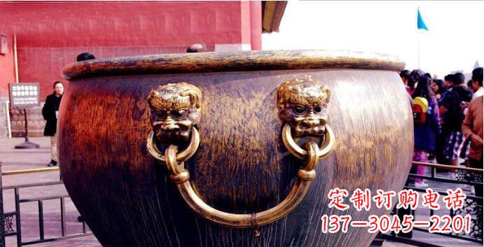 云南铜雕水缸寺庙景观雕塑