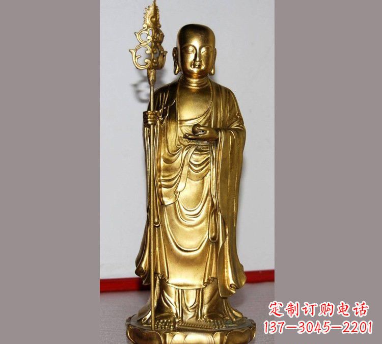 云南铜雕寺庙佛堂地藏菩萨