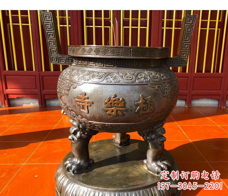云南铜雕寺庙景观香炉