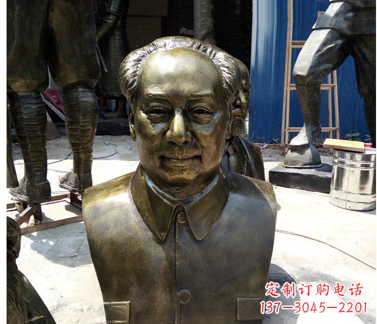 云南铜雕伟人毛主席胸像