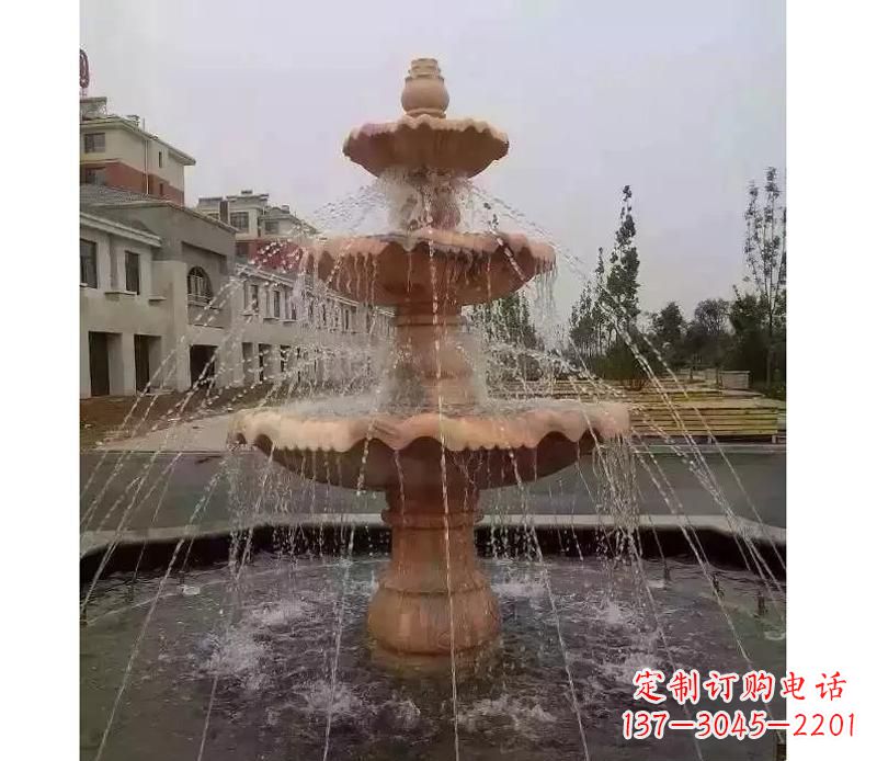 云南晚霞红喷泉雕塑