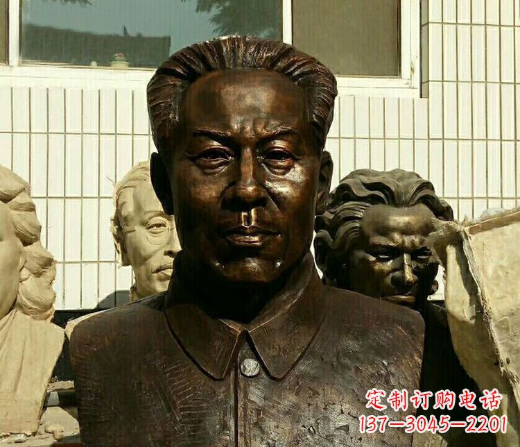 云南伟人刘少奇胸像铜雕