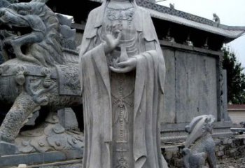 云南青石仿古观音雕像|传承古代神话传统